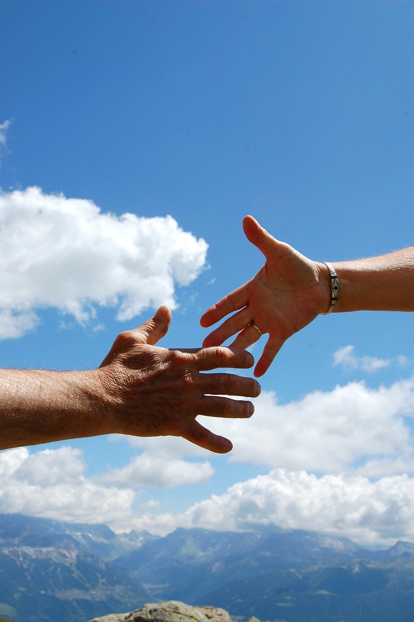 solidarity, sky, handshake